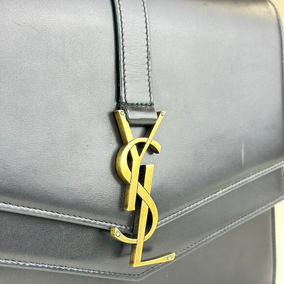 Saint Laurent Black Leather Sulpice Shoulder Bag Crossbody - Picture 6 of 8